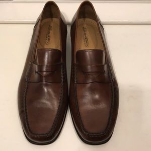 Men’s size 10 1/2 dark brown Santoni loafers